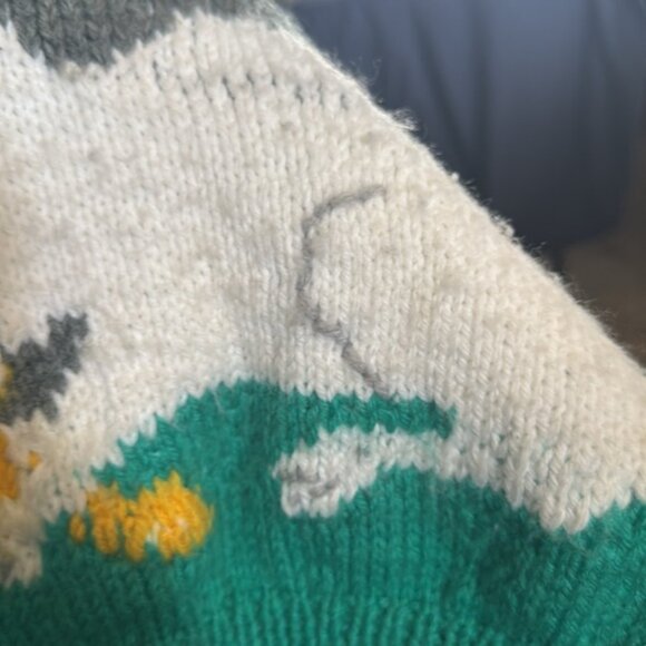 Handmade Bunny Easter Sweater With Hood Carrots - Picture 13 of 13